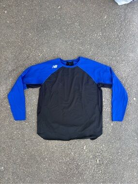 New Balance Black and Royal Blue Raglan Pullover